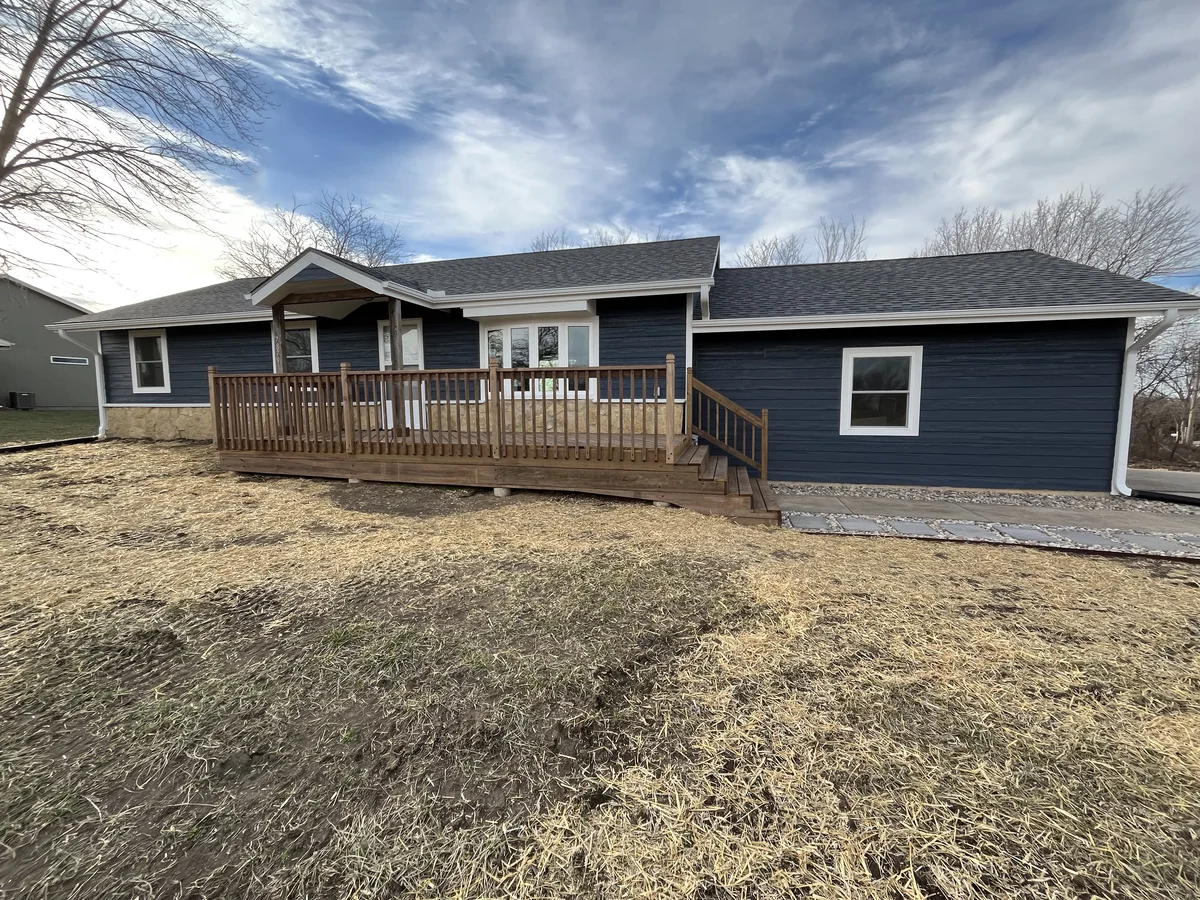 Elevated deck with panoramic view in Topeka