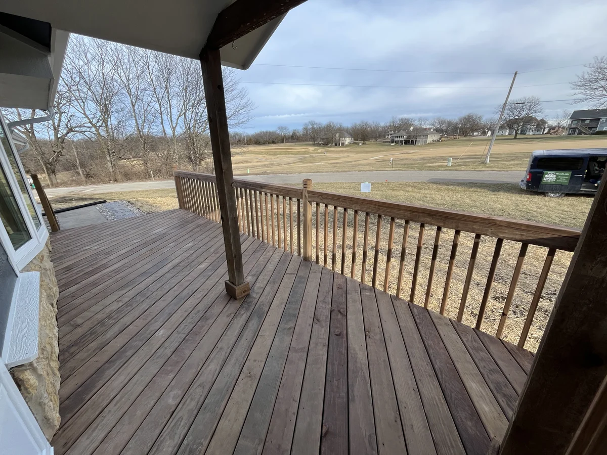 Finished deck with clean trim work in Topeka