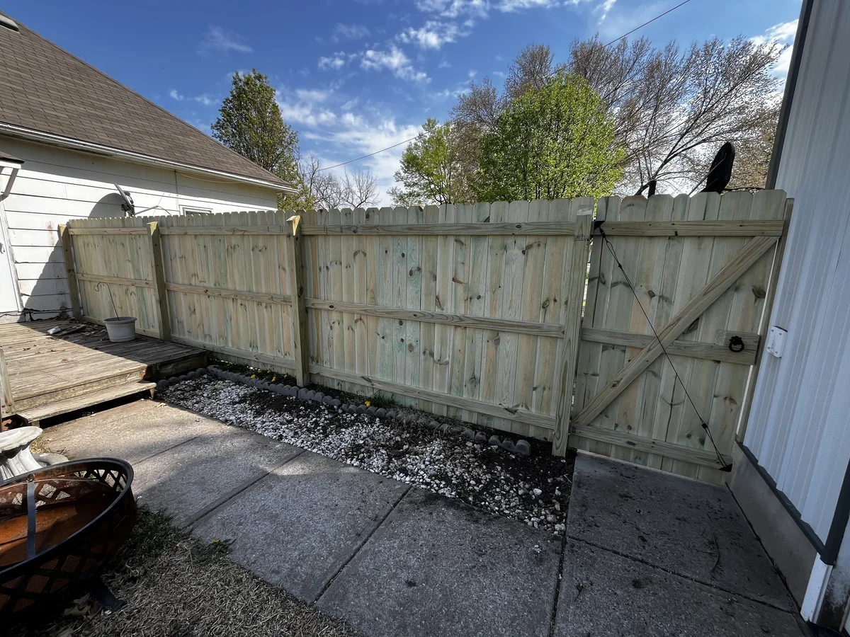 Cedar fence project in Shawnee County