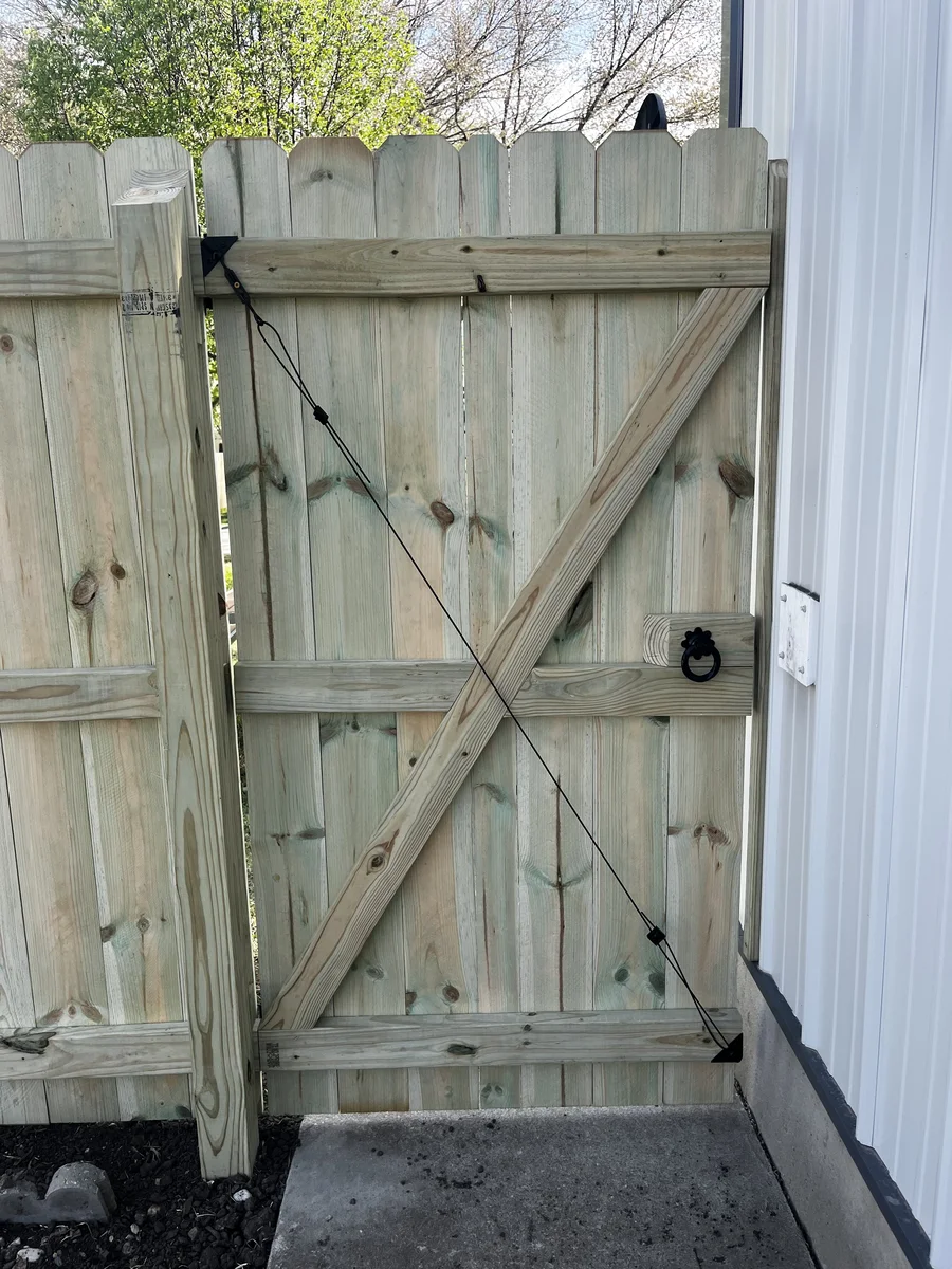 Completed fence project — Kingdom Builders Topeka